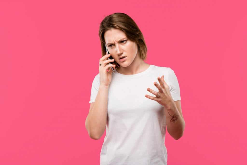 Frustrated Woman On The Phone